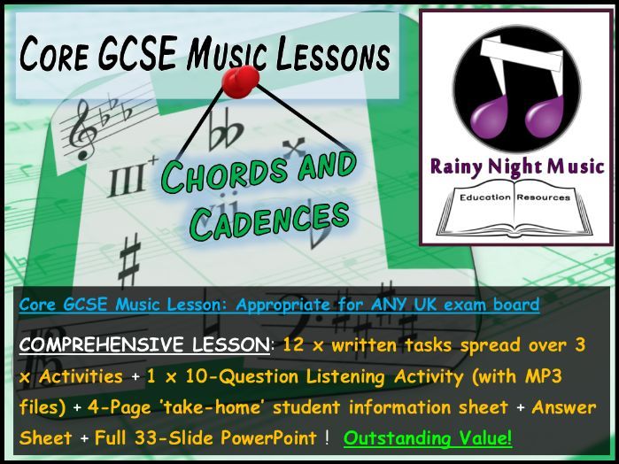 GCSE Music CHORDS and CADENCES
