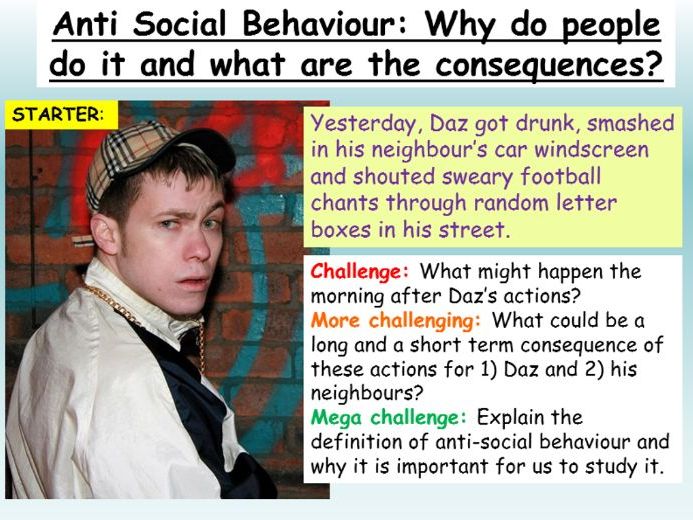 Anti-Social Behaviour PSHE