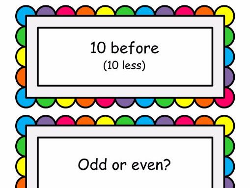 Number of the Day - Cards (circle border)
