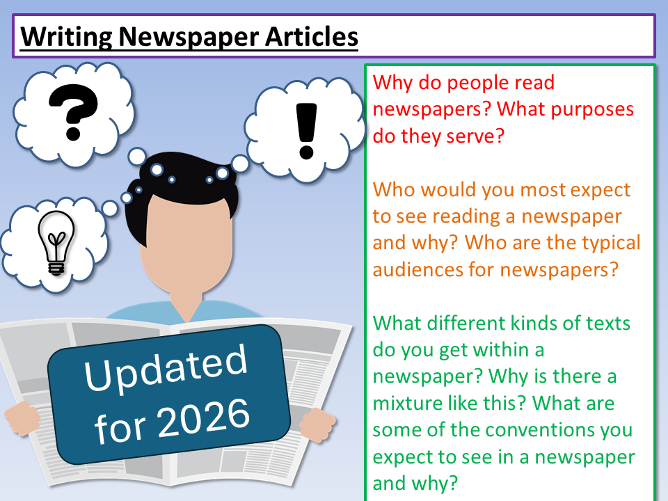 Newspaper Article Writing