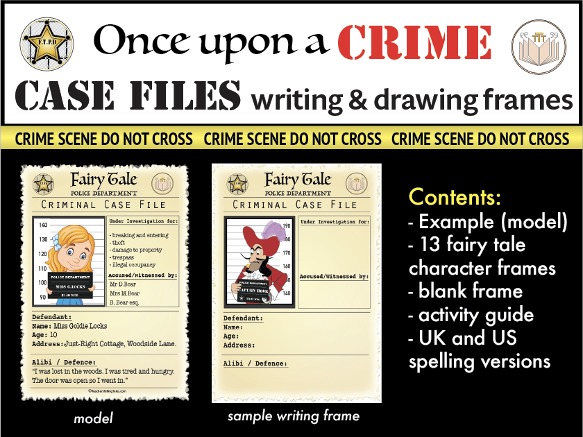 Fairytale Crime Case File Writing Frames